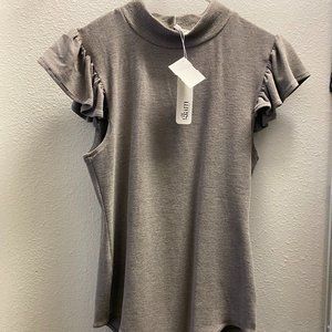 Ruffle Sleeve Body Suit by Glam NWT